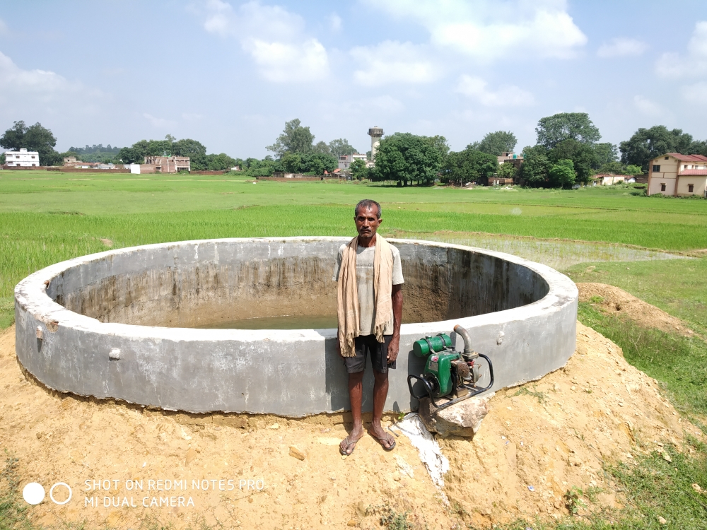 pump set at ramchandra baitha's well