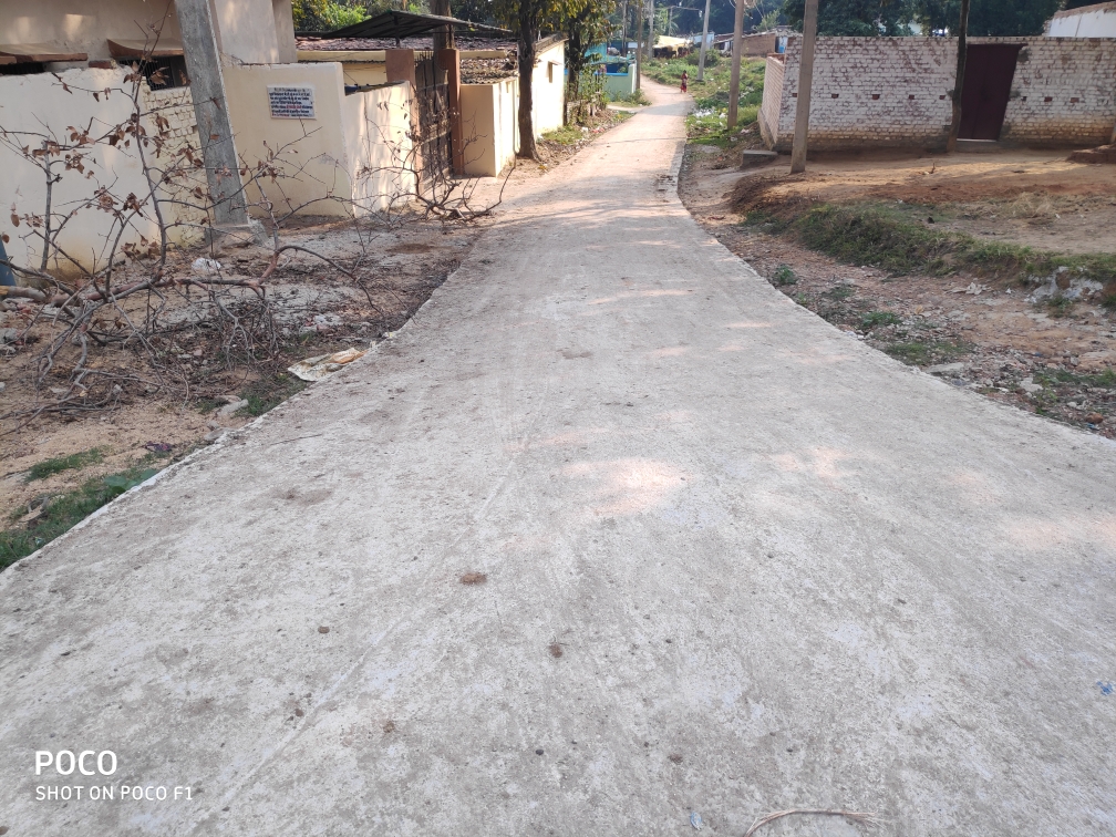 Construction of P.C.C road From Shiv Mandir to CTI khatal incomplete work at ward No-40, District- Ranchi