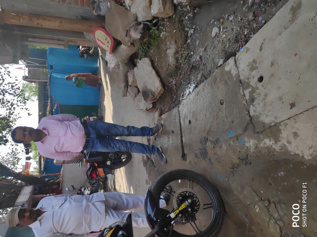 Construction of PCC road at Patel Compound from the house of Subodh to the house of Manoj Mishra